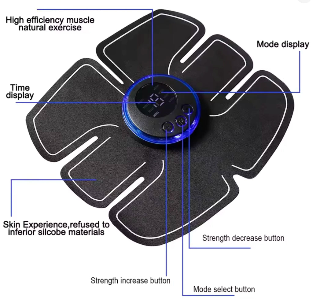Electroestimulador Para Abdomen Y Brazos Unisex Estomago Plano